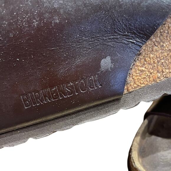 Birkenstock Milano Oiled Brown Leather Men\'s Size 45 (US 12) Good Used Condition main image 5